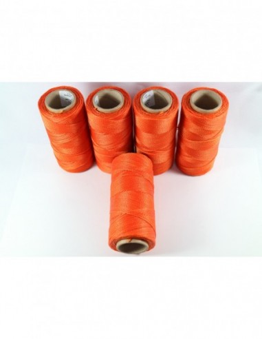 1MM Linhasita Waxed Polyester Cord. Orange Cor.387