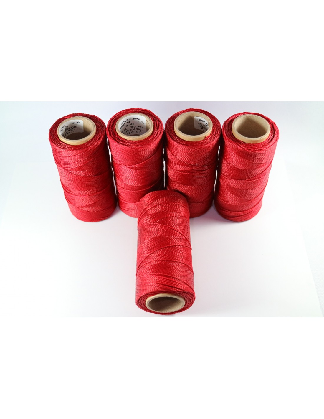 1MM Linhasita Waxed Polyester Cord. Red Cor.44