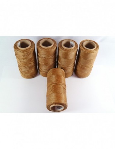 1MM Linhasita Waxed Polyester Cord. Brown Cor.604