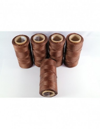 1MM Linhasita Waxed Polyester Cord. Brown Cor.649