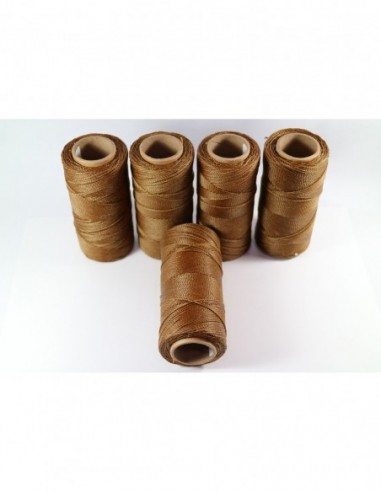 Linhasita 498 Caramel Brown Waxed Polyester Cord 1mm