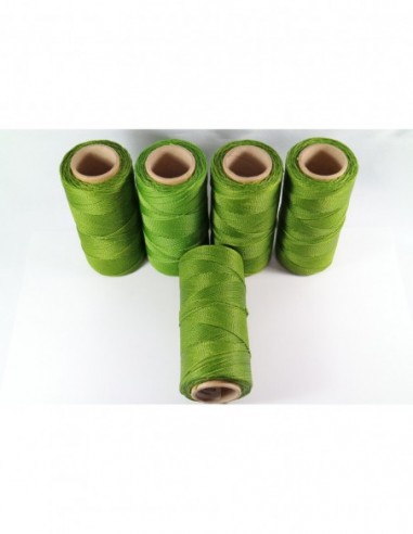 1MM Linhasita Waxed Polyester Cord. Green Cor.352